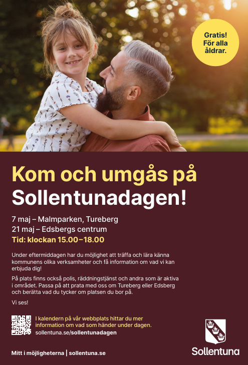 Välkommen till Sollentunadagen i Edsberg den 21 maj!